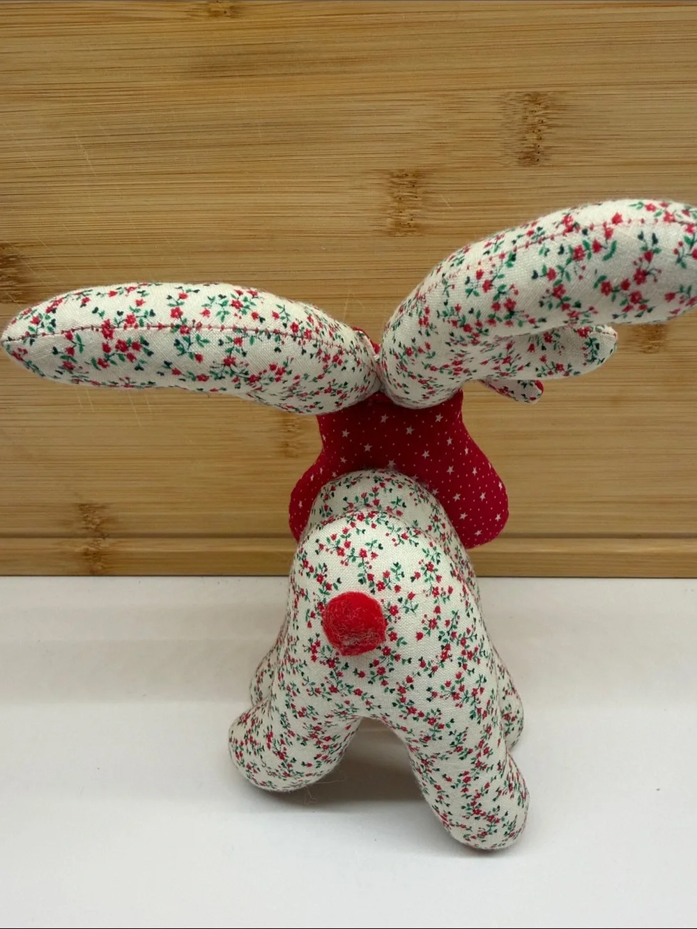 Vintage Hadmade Fabric Reindeer 8”